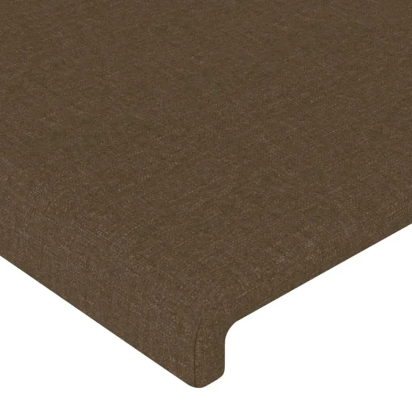 boutique en ligne france VidaXL Tête De Lit à LED Marron Foncé 100x5x118/128 Cm Tissu 5