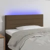 VidaXL Tête De Lit à LED Marron Foncé 100x5x78/88 Cm Tissu magasins pas chers 16