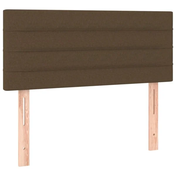VidaXL Tête De Lit à LED Marron Foncé 100x5x78/88 Cm Tissu magasins pas chers 4
