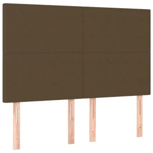 VidaXL Tête De Lit à LED Marron Foncé 144x5x118/128 Cm Tissu à prix imbattables 11