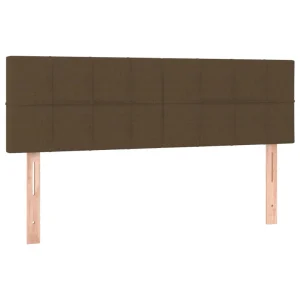 ultratendance VidaXL Tête De Lit à LED Marron Foncé 144x5x78/88 Cm Tissu 11