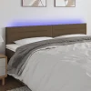 solde en ligne VidaXL Tête De Lit à LED Marron Foncé 160x5x78/88 Cm Tissu 19