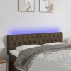 VidaXL Tête De Lit à LED Marron Foncé 160x7x78/88 Cm Tissu Satisfait ou Remboursé 19
