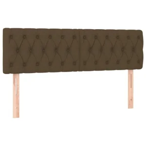 VidaXL Tête De Lit à LED Marron Foncé 160x7x78/88 Cm Tissu Satisfait ou Remboursé 11