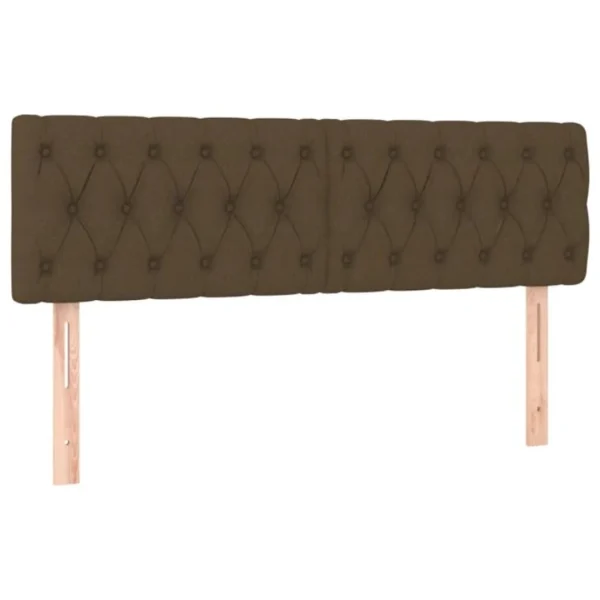 VidaXL Tête De Lit à LED Marron Foncé 160x7x78/88 Cm Tissu Satisfait ou Remboursé 4