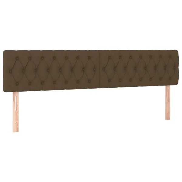 VidaXL Tête De Lit à LED Marron Foncé 180x7x78/88 Cm Tissu Pas Cher Magasin Soldes 4