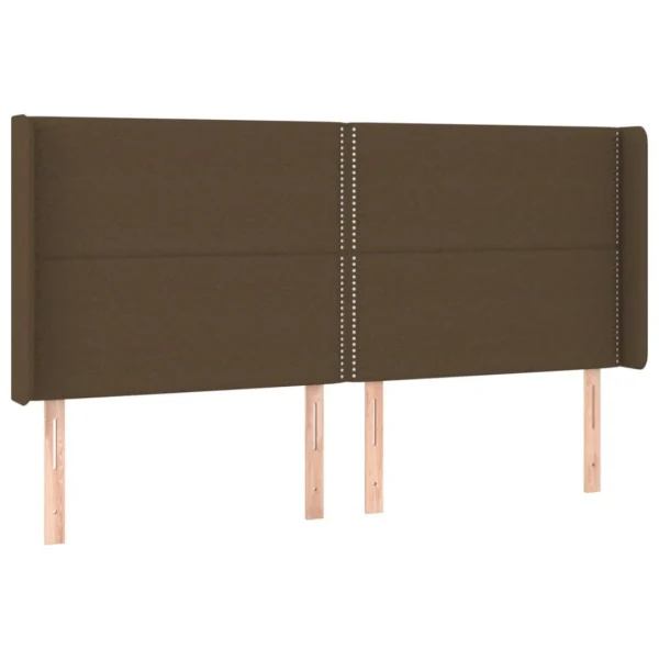 Service Clients Dédié VidaXL Tête De Lit à LED Marron Foncé 183x16x118/128 Cm Tissu 3