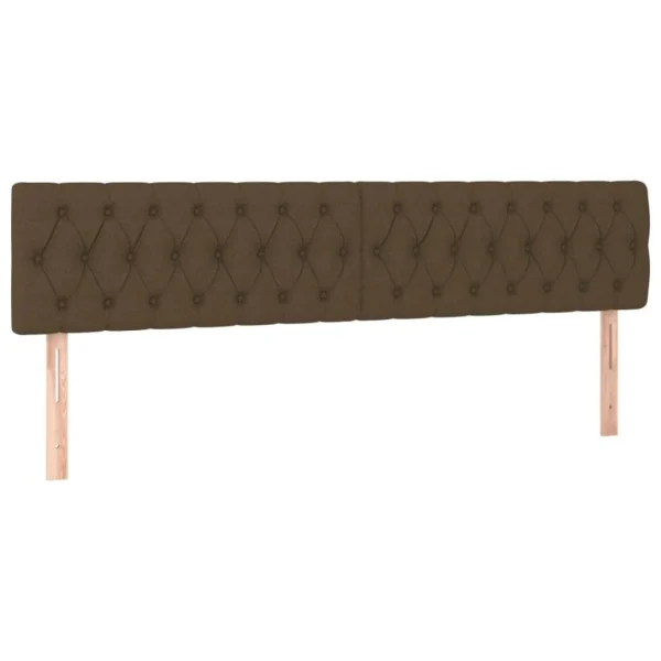 VidaXL Tête De Lit à LED Marron Foncé 200x7x78/88 Cm Tissu france en ligne 4