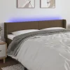 marque pas cher VidaXL Tête De Lit à LED Marron Foncé 203x16x78/88 Cm Tissu 17