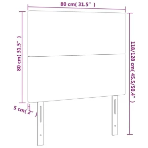 site officiel VidaXL Tête De Lit à LED Marron Foncé 80x5x118/128 Cm Tissu 15
