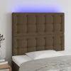 VidaXL Tête De Lit à LED Marron Foncé 80x5x118/128 Cm Tissu vente pas cher 17