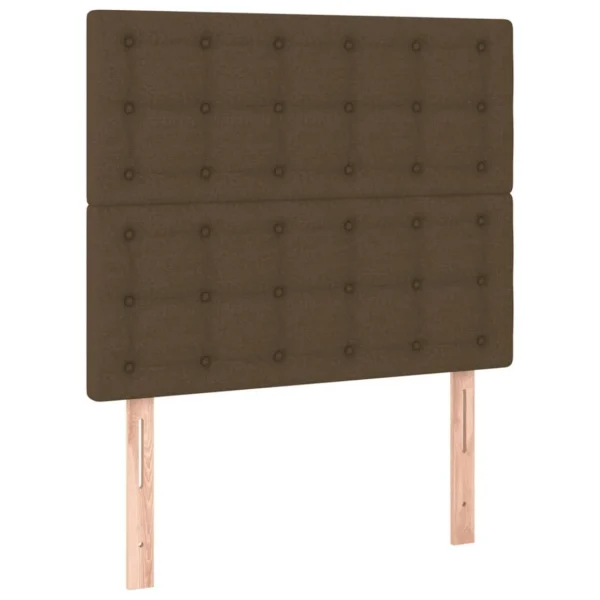 VidaXL Tête De Lit à LED Marron Foncé 80x5x118/128 Cm Tissu vente pas cher 4