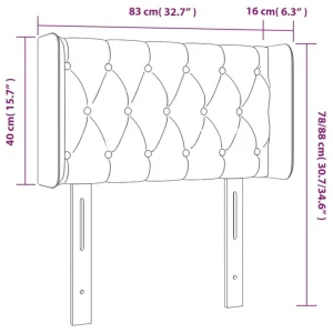 VidaXL Tête De Lit à LED Marron Foncé 83x16x78/88 Cm Tissu Satisfait ou Remboursé 15