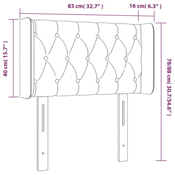 VidaXL Tête De Lit à LED Marron Foncé 83x16x78/88 Cm Tissu Satisfait ou Remboursé 6