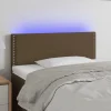 fashioniable VidaXL Tête De Lit à LED Marron Foncé 90x5x78/88 Cm Tissu 16