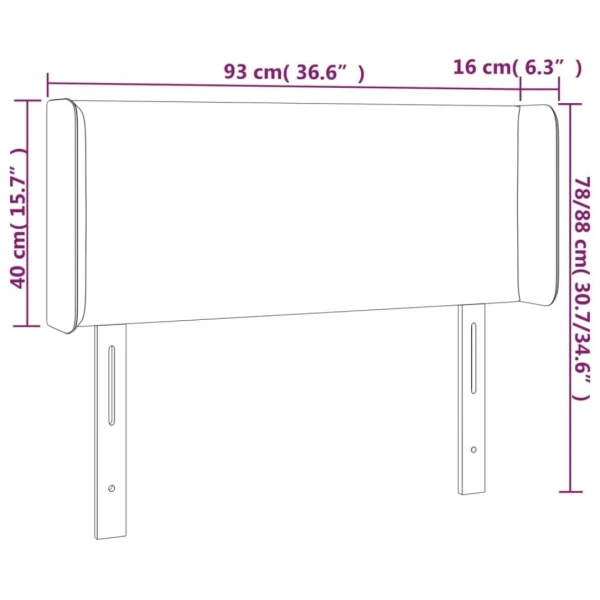 VidaXL Tête De Lit à LED Marron Foncé 93x16x78/88 Cm Tissu grossiste 6
