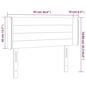 VidaXL Tête De Lit à LED Marron Foncé 93x16x78/88 Cm Tissu haute qualité 15