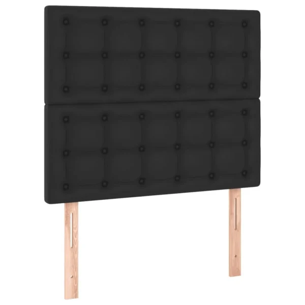 magasins pas chers VidaXL Tête De Lit à LED Noir 100x5x118/128 Cm Similicuir 4