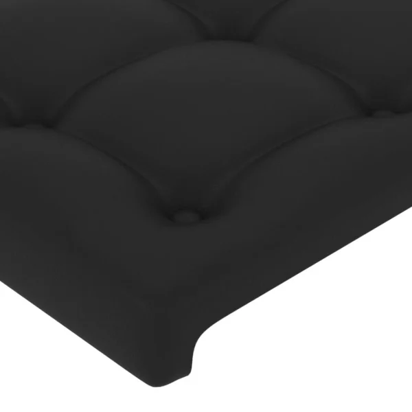 magasins pas chers VidaXL Tête De Lit à LED Noir 100x5x118/128 Cm Similicuir 5
