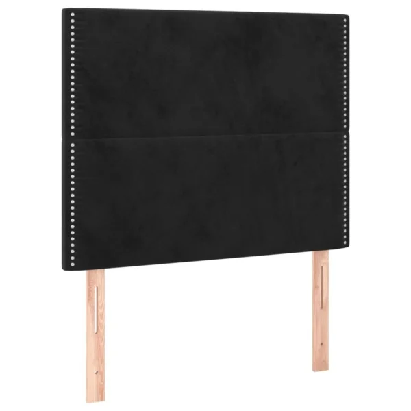 VidaXL Tête De Lit à LED Noir 100x5x118/128 Cm Velours Officielle 4