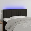 VidaXL Tête De Lit à LED Noir 100x5x78/88 Cm Tissu boutique pas cher 17