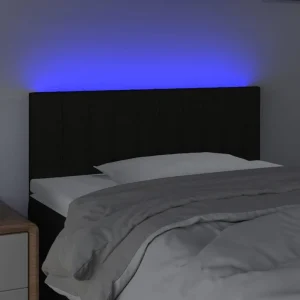 VidaXL Tête De Lit à LED Noir 100x5x78/88 Cm Tissu boutique pas cher 9