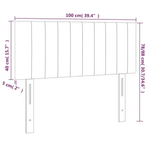 VidaXL Tête De Lit à LED Noir 100x5x78/88 Cm Tissu boutique pas cher 15