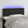 pas cher VidaXL Tête De Lit à LED Noir 100x5x78/88 Cm Velours 17