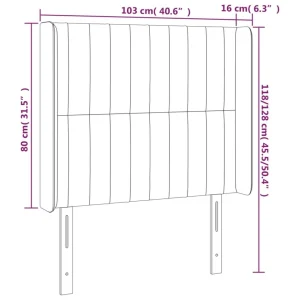 Achat VidaXL Tête De Lit à LED Noir 103x16x118/128 Cm Tissu 15