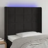 VidaXL Tête De Lit à LED Noir 103x16x118/128 Cm Velours mode pas cher 17