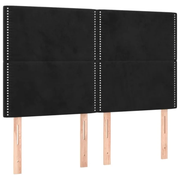 destockage VidaXL Tête De Lit à LED Noir 144x5x118/128 Cm Velours 4