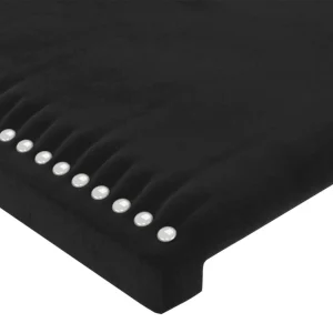 destockage VidaXL Tête De Lit à LED Noir 144x5x118/128 Cm Velours 13