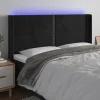 VidaXL Tête De Lit à LED Noir 183x16x118/128 Cm Velours Pas Cher soldes France 19
