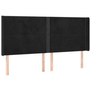 VidaXL Tête De Lit à LED Noir 183x16x118/128 Cm Velours Pas Cher soldes France 9