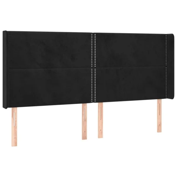 VidaXL Tête De Lit à LED Noir 183x16x118/128 Cm Velours Pas Cher soldes France 3