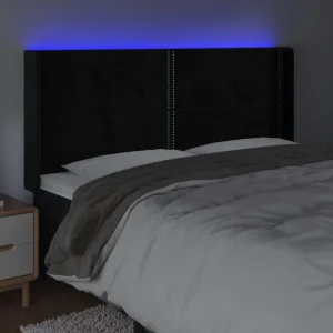 VidaXL Tête De Lit à LED Noir 183x16x118/128 Cm Velours Pas Cher soldes France 11