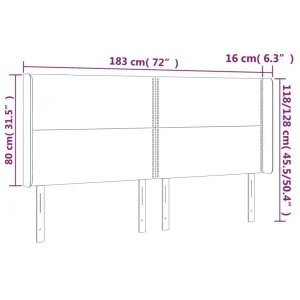 VidaXL Tête De Lit à LED Noir 183x16x118/128 Cm Velours Pas Cher soldes France 15