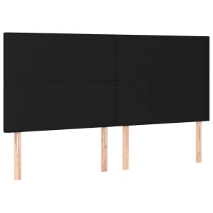 pas cher VidaXL Tête De Lit à LED Noir 200x5x118/128 Cm Tissu 11