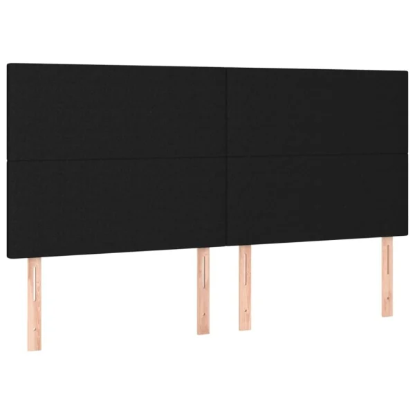 pas cher VidaXL Tête De Lit à LED Noir 200x5x118/128 Cm Tissu 4
