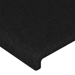 pas cher VidaXL Tête De Lit à LED Noir 200x5x118/128 Cm Tissu 13