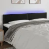 VidaXL Tête De Lit à LED Noir 200x5x78/88 Cm Similicuir prix abordable 17