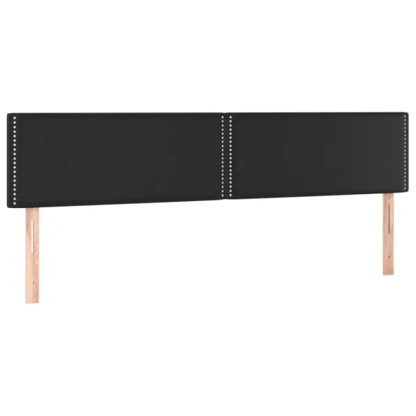 VidaXL Tête De Lit à LED Noir 200x5x78/88 Cm Similicuir prix abordable 4