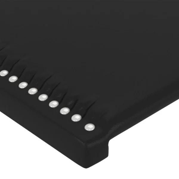 VidaXL Tête De Lit à LED Noir 200x5x78/88 Cm Similicuir prix abordable 5