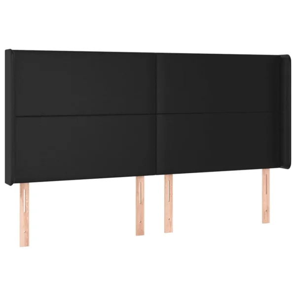 VidaXL Tête De Lit à LED Noir 203x16x118/128 Cm Similicuir grand choix 3