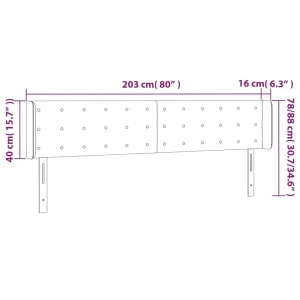 magasin pas cher VidaXL Tête De Lit à LED Noir 203x16x78/88 Cm Similicuir 15