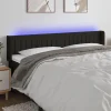 VidaXL Tête De Lit à LED Noir 203x16x78/88 Cm Tissu boutiqued en ligne 19