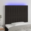 prix de gros VidaXL Tête De Lit à LED Noir 80x5x118/128 Cm Tissu 19