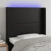 VidaXL Tête De Lit à LED Noir 83x16x118/128 Cm Similicuir Paiement sécurisé 19