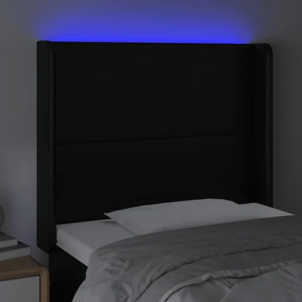VidaXL Tête De Lit à LED Noir 83x16x118/128 Cm Similicuir Paiement sécurisé 4