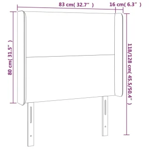 VidaXL Tête De Lit à LED Noir 83x16x118/128 Cm Similicuir Paiement sécurisé 15